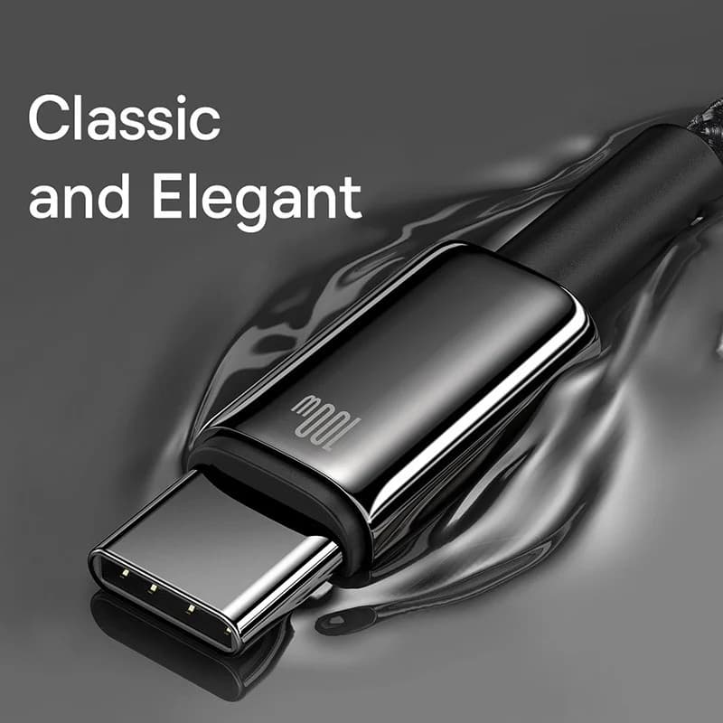 USB-C gyors töltő és adatkábel, 100W támogatás