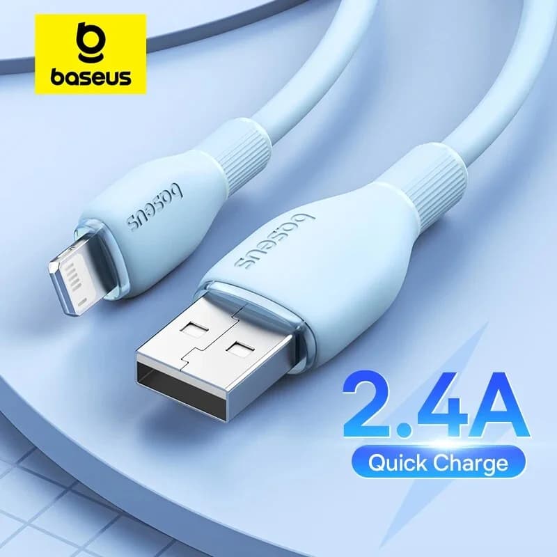 USB-A - Lightning kábel, 2,4A TPE anyag